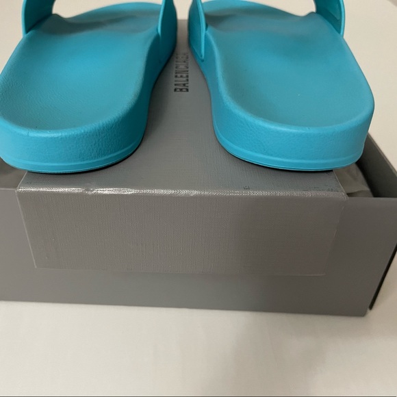 BALENCIAGA MEN POOL SLIDE TURQUOISE 46EU/13US - Picture 12 of 16